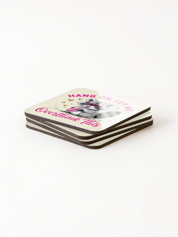 Thumbnail 4 of 5, Coasters (Set of 4), Overthinking Racoon designed and sold by TorringtonPlace.