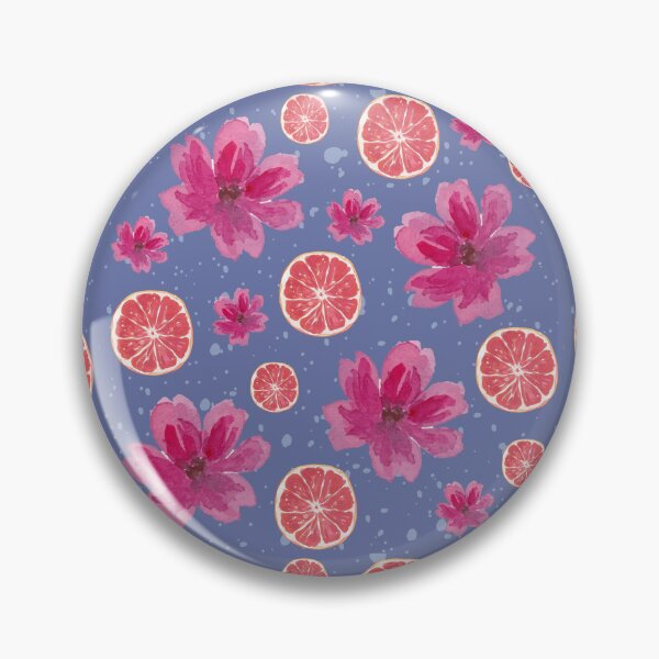 Item preview, Grapefruit Floral Summer Pattern designed and sold by ApricityPhrases.