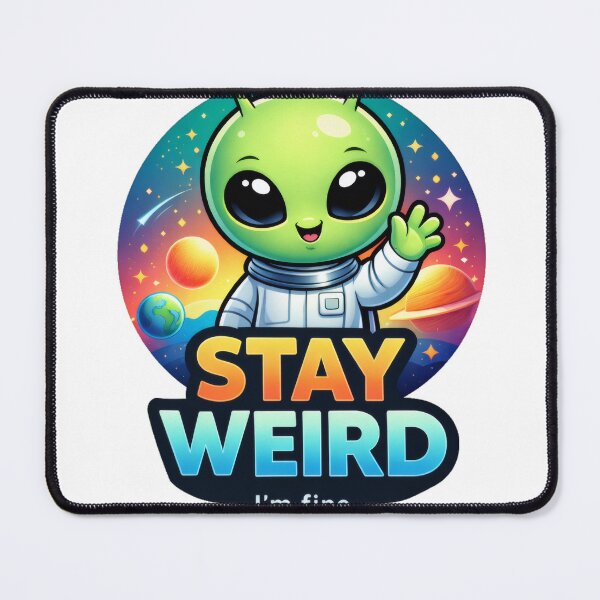 Item preview, Stay Weird Cute Alien designed and sold by PrintPandaCo.