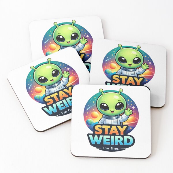 Item preview, Stay Weird Cute Alien designed and sold by PrintPandaCo.