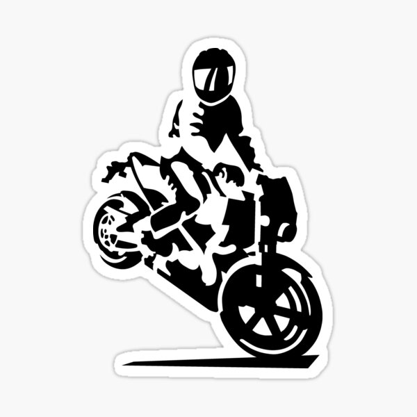 Motorcycle Stunt Stickers Redbubble