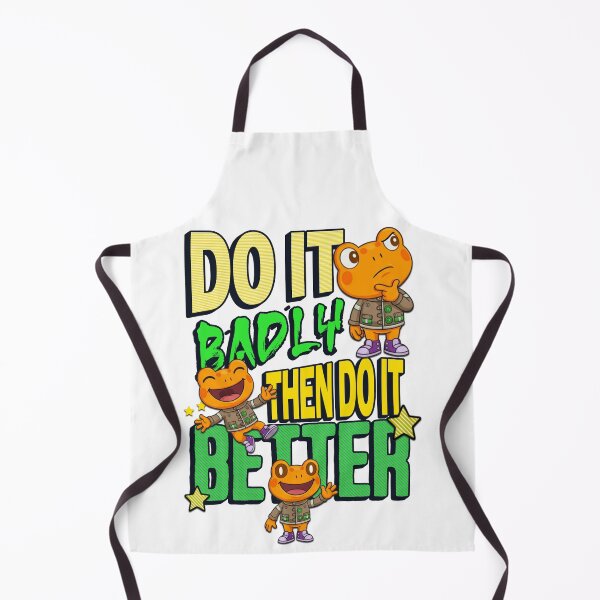 Item preview, Funny Orange Frog - Do It Badly Then Do It Better Quote designed and sold by Visual Dept..
