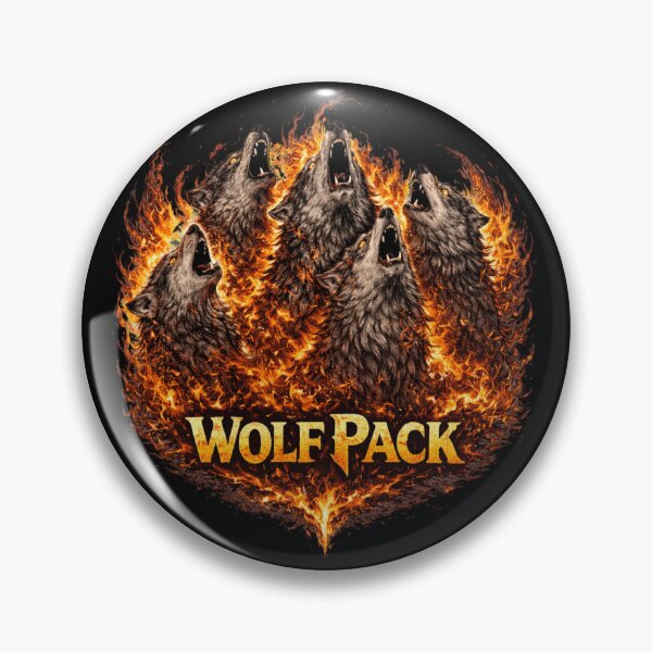 Item preview, Wolf Pack in Flames – Alpha Brotherhood Dark Fantasy Art designed and sold by VivaThread.