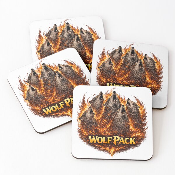 Item preview, Wolf Pack in Flames – Alpha Brotherhood Dark Fantasy Art designed and sold by VivaThread.