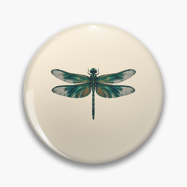Item preview, Protect the Pollinators – Teal Dragonfly Nature Illustration designed and sold by KAYJAY DESIGNS.