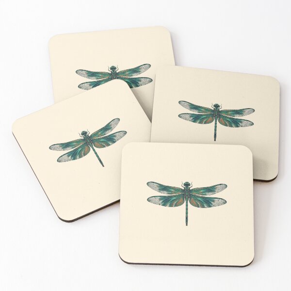 Item preview, Protect the Pollinators – Teal Dragonfly Nature Illustration designed and sold by KAYJAY DESIGNS.