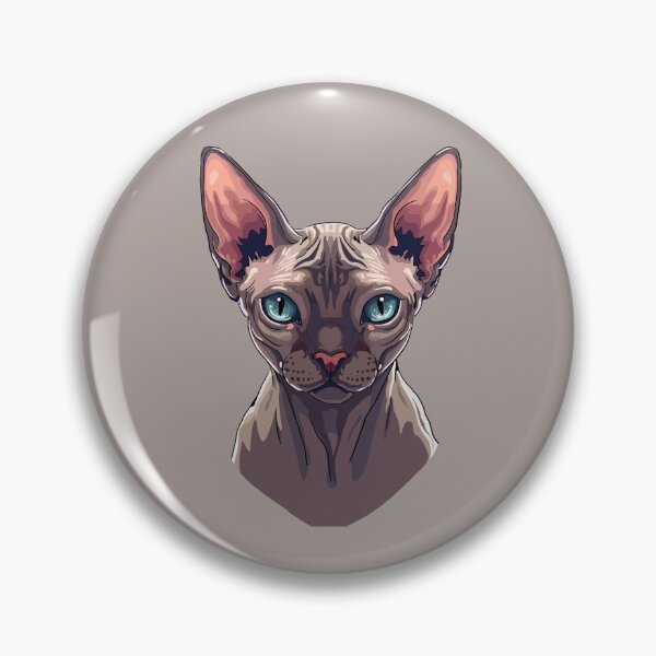 Item preview, Elegant Sphynx Cat Portrait | Stylish Hairless Cat Art designed and sold by MartynaKanik.