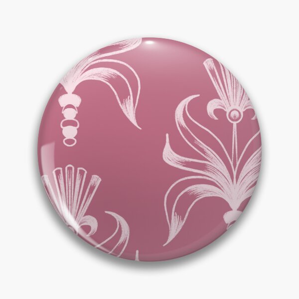 Item preview, Art deco mauve pink flowers designed and sold by KaroLeenaDesign.