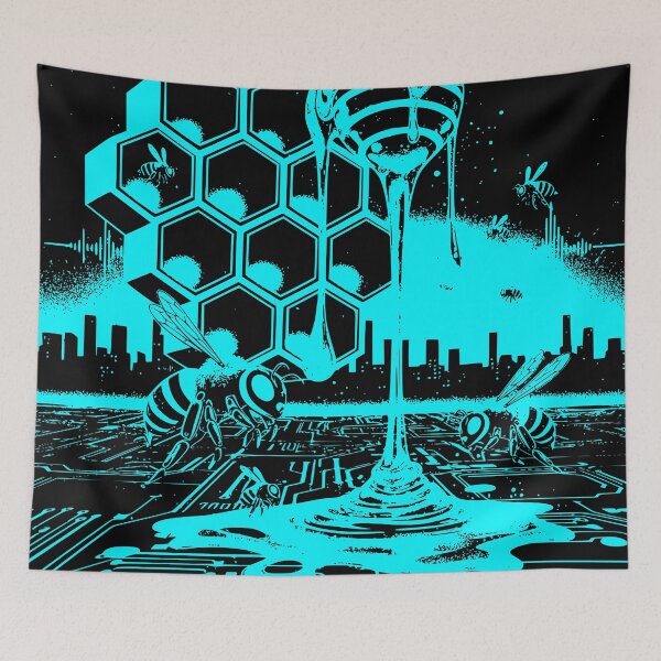 Item preview, Cyber Hive: Digital Nectar  designed and sold by CloudyCatArt.