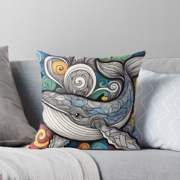 Item preview, Whale Wonders: Hand-Drawn Whales in Seamless Harmony   designed and sold by Vanich-Panich.