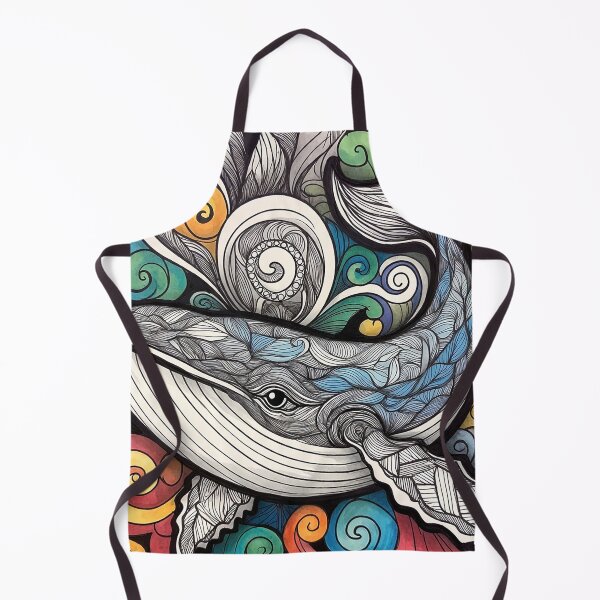Item preview, Whale Wonders: Hand-Drawn Whales in Seamless Harmony designed and sold by Vanich-Panich.