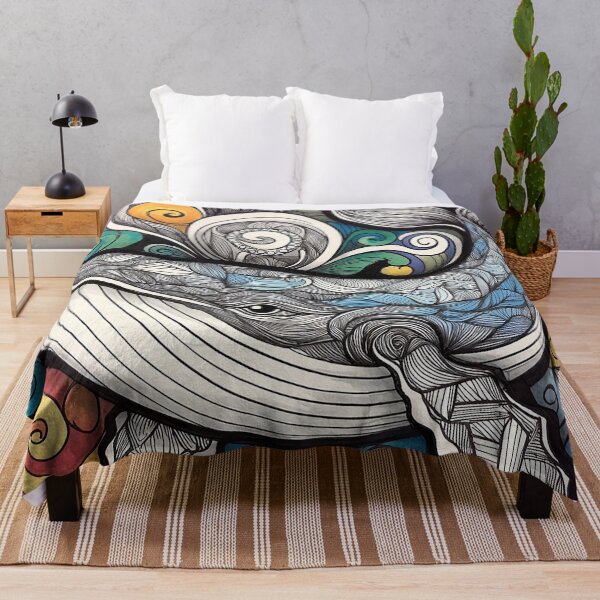 Item preview, Whale Wonders: Hand-Drawn Whales in Seamless Harmony designed and sold by Vanich-Panich.