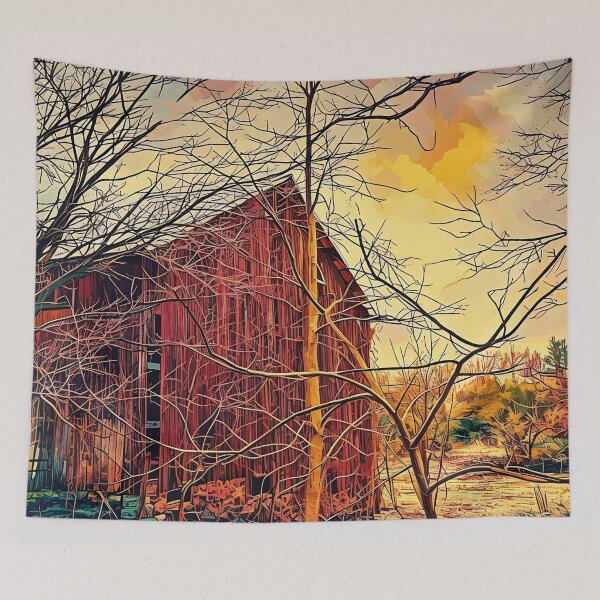Item preview, Weathered Red Barn designed and sold by tomorrowsart.