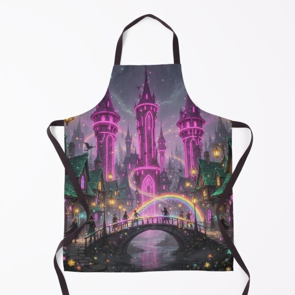Item preview, Vibrant Enchanted Witch City Skyline designed and sold by Whispers of Light✨.