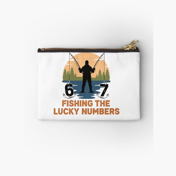 Item preview, Fishing The Lucky Numbers Six Seven designed and sold by CrispyMeowsart.