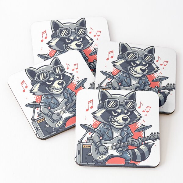 Item preview, Rocky Raccoon Playing Guitar designed and sold by Fastokart.