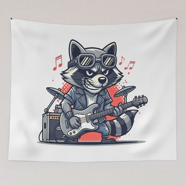 Item preview, Rocky Raccoon Playing Guitar designed and sold by Fastokart.