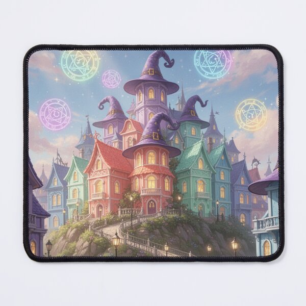 Item preview, Rainbow Witch City Under Golden Sky designed and sold by Whispers of Light✨.