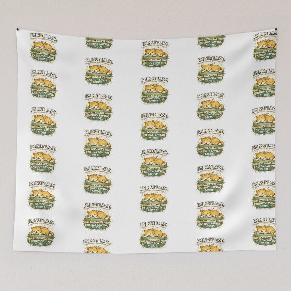 Item preview, I’m Not Lazy, I’m Just on Energy-Saving Mode – Cute Funny Cat Quote designed and sold by MujernDesignArt.