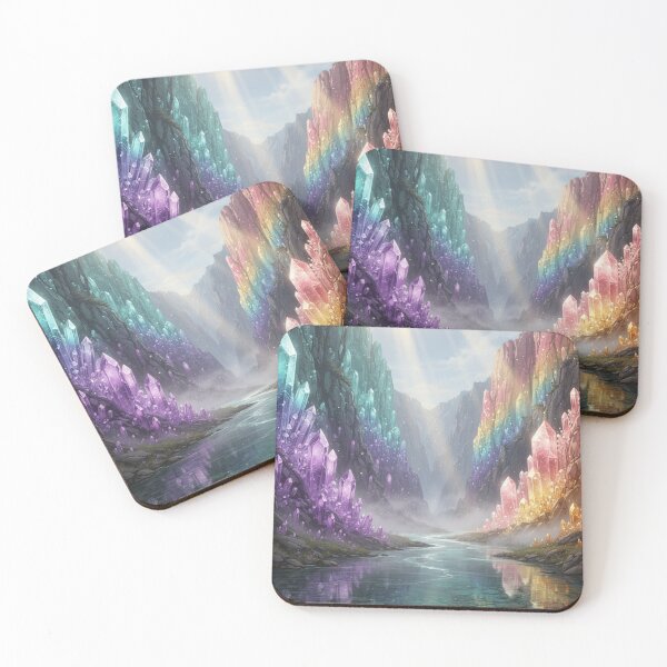 Item preview, Radiant Crystal Canyon Fantasy Landscape designed and sold by Whispers of Light✨.