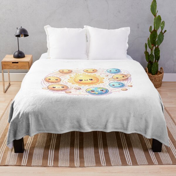 Item preview, Kawaii Solar System – Cute Smiling Planets Cartoon Design designed and sold by JordanInk Studio.
