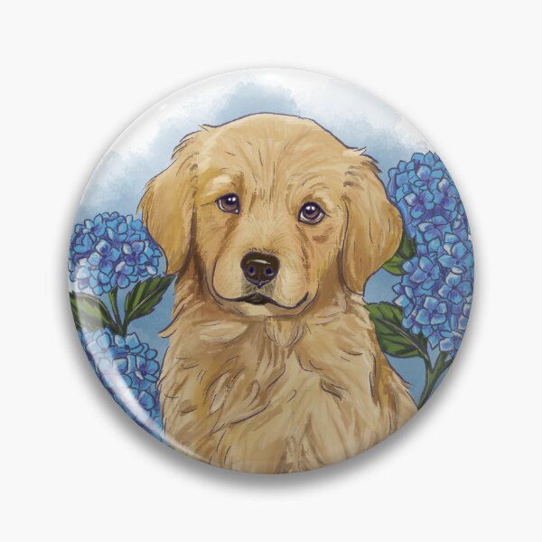 Item preview, Golden retriever and hydrangea designed and sold by No.olien .