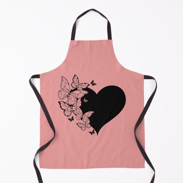 Item preview, Aesthetic Black Heart with Butterflies | Minimalist Ink Illustration designed and sold by SolutionsArt.