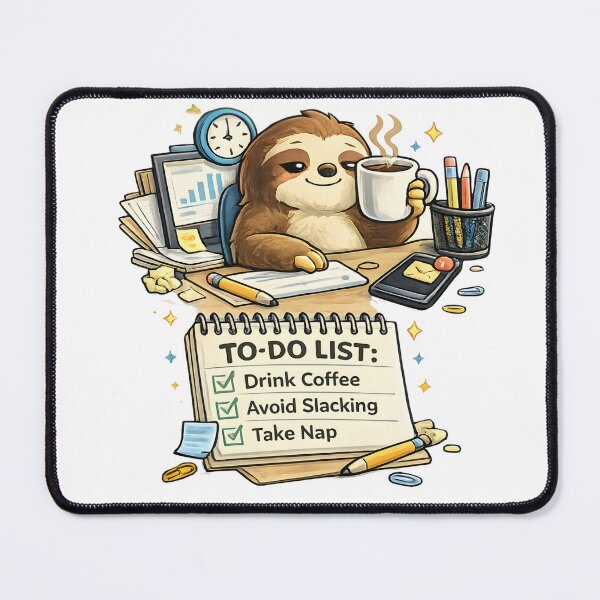 Item preview, Funny Sloth Office Design – To Do List Drink Coffee Avoid Slacking Take Nap – Cute Work Humor Shirt designed and sold by Hischers Solution.