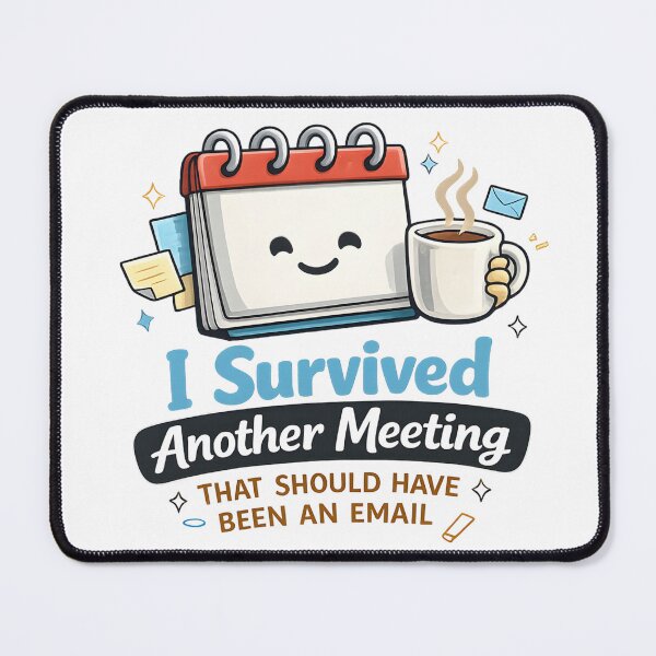 Item preview, I Survived Another Meeting That Should Have Been an Email – Funny Office Shirt & Office Humor Design designed and sold by Hischers Solution.