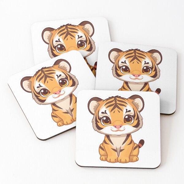 Item preview, Cute Baby Tiger Cartoon – Kawaii Wild Animal Illustration designed and sold by Kavya Art.