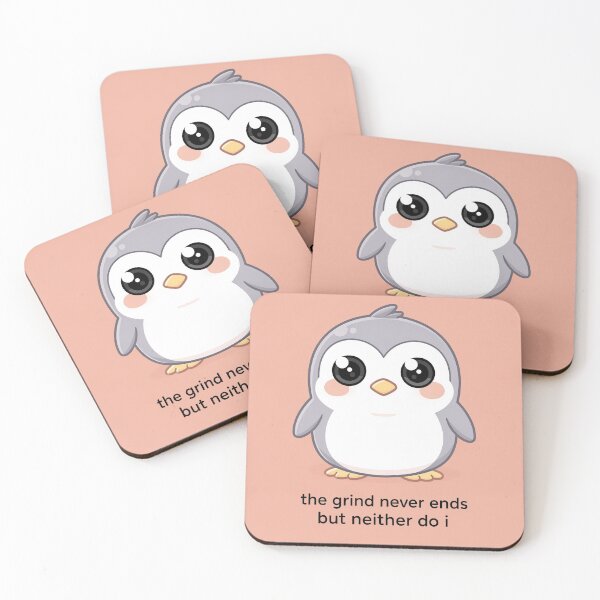 Item preview, Grind Never Ends Penguin - Zoomer Humor Meme designed and sold by PictorialWhimsy.