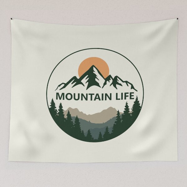 Item preview, Mountain Life | Retro Minimalist Outdoor Design designed and sold by MartynaKanik.