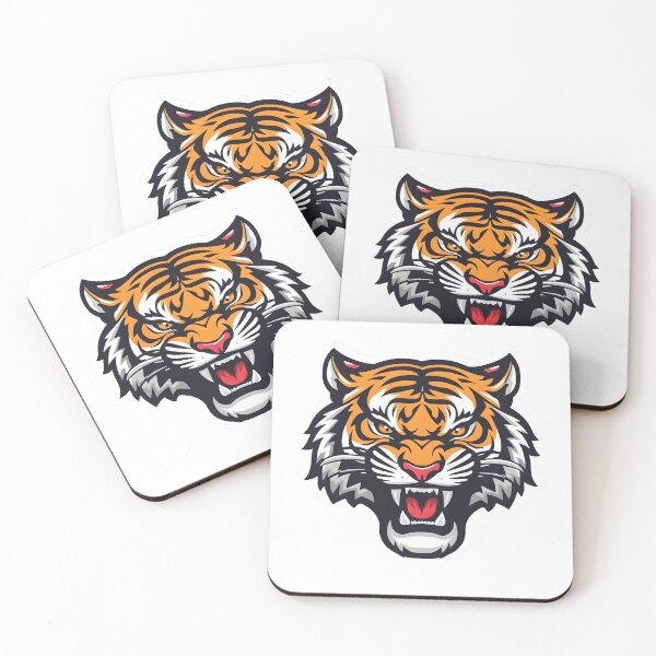 Item preview, Roaring Tiger Head – Fierce Wild Animal Mascot Design designed and sold by Kavya Art.