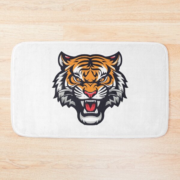 Item preview, Roaring Tiger Head – Fierce Wild Animal Mascot Design designed and sold by Kavya Art.