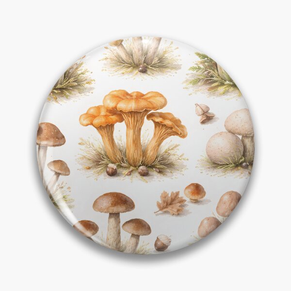 Item preview, Forest Floor Treasures: Watercolor Mushroom Study designed and sold by Ayshopcog.