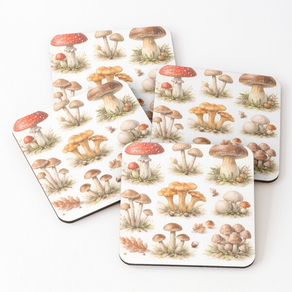 Item preview, Forest Floor Treasures: Watercolor Mushroom Study designed and sold by Ayshopcog.