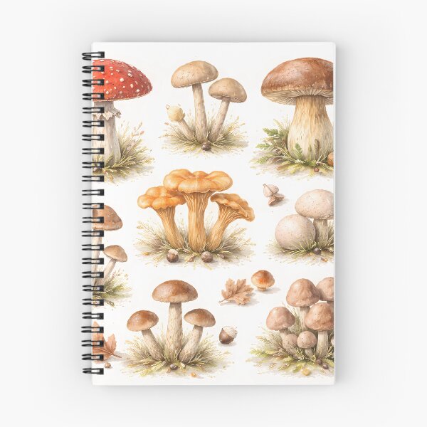 Item preview, Forest Floor Treasures: Watercolor Mushroom Study designed and sold by Ayshopcog.