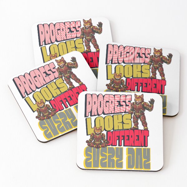 Item preview, Funny Cyberpunk Fox - Progress Looks Different Every Day Quote designed and sold by Visual Dept..