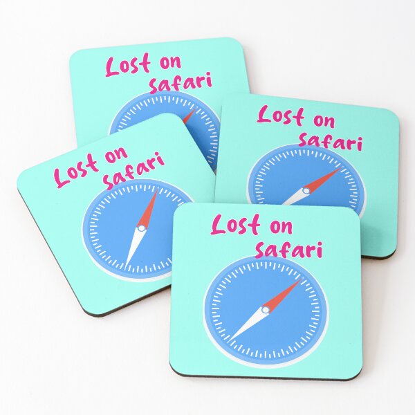 Item preview, Lost on safari compass adventure illustration designed and sold by Mauswohn.