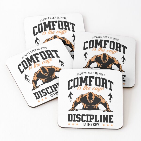 Item preview, Comfort Is The Cage Discipline Is The Key - Fitness Motivation designed and sold by Abaseen.