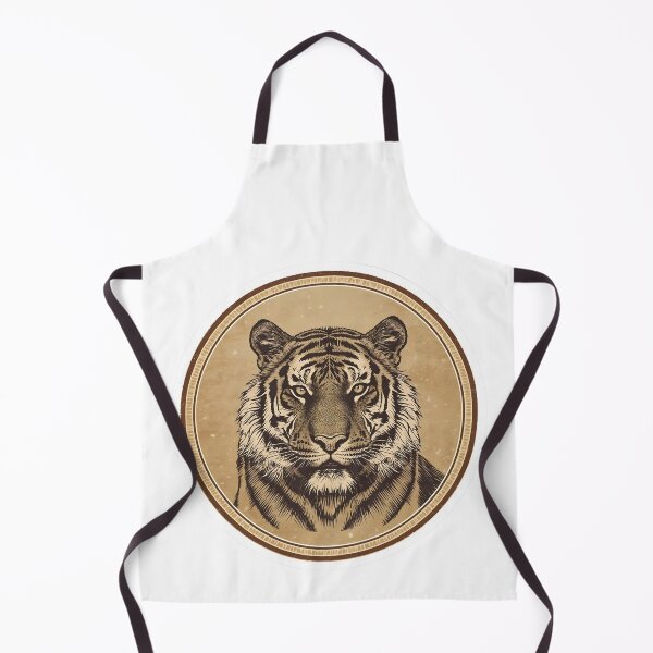 Item preview, Vintage Tiger Emblem – Majestic Wildlife Engraving Art designed and sold by Kavya Art.