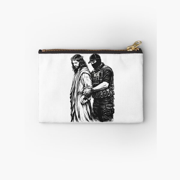 Item preview, Jesus Arrested by ICE - Abolish ICE Protest Art - Anti-ICE Political Illustration - Justice for Renee Good & Alex Pretti designed and sold by BrainBubbleArt.
