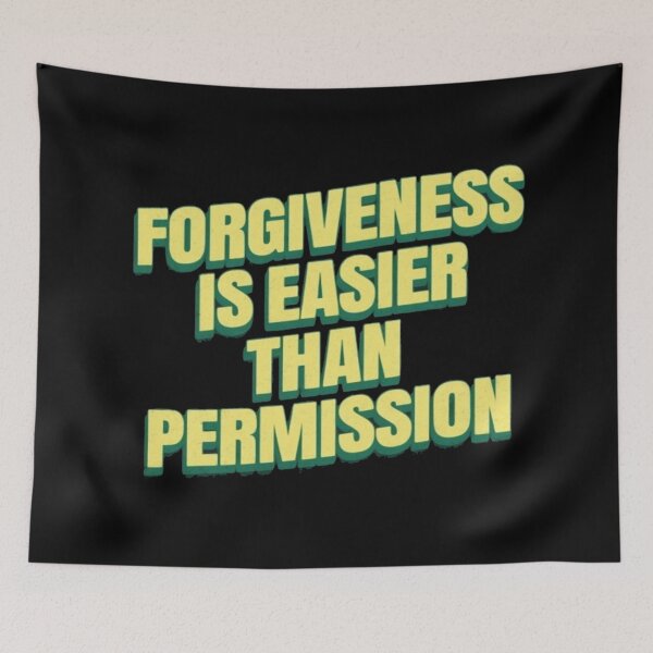Item preview, Provocative “Forgiveness Is Easier Than Permission” Bold Quote for Risk‑Takers & Creators designed and sold by Bright Nest Studio.