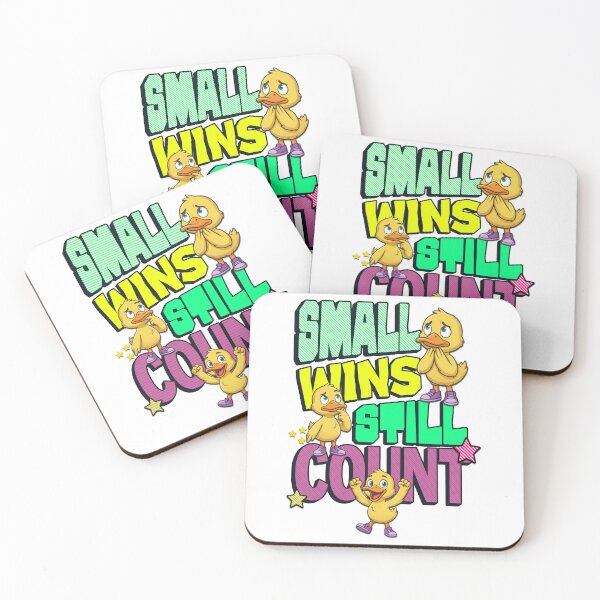 Item preview, Cute Duckling - Small Wins Still Count Quote designed and sold by Visual Dept..
