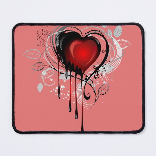 Item preview, Dark Gothic Bleeding Heart with Roses and Thorns | Emotional Tattoo Art designed and sold by SolutionsArt.