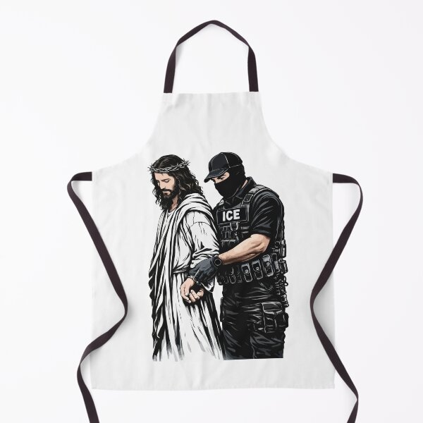 Item preview, Jesus Arrested by ICE – Anti-ICE Protest Art Depicting Modern Persecution and Immigration Injustice designed and sold by BrainBubbleArt.