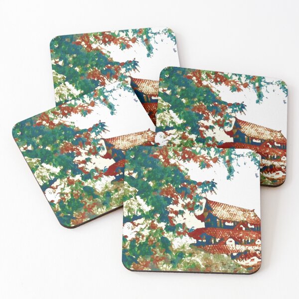 Item preview, Red Pagoda In The trees  designed and sold by The CherryBlossom.