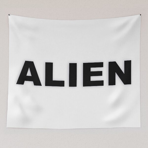 Item preview, ALIEN — Black Minimal Bold Type Statement designed and sold by WORDPAUSE.