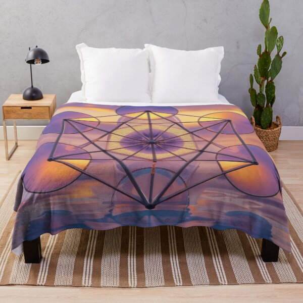 Item preview, Divine Radiance Metatron’s Cube – Cinematic Sacred Geometry Sunset Installation Design designed and sold by ArtivaNest.