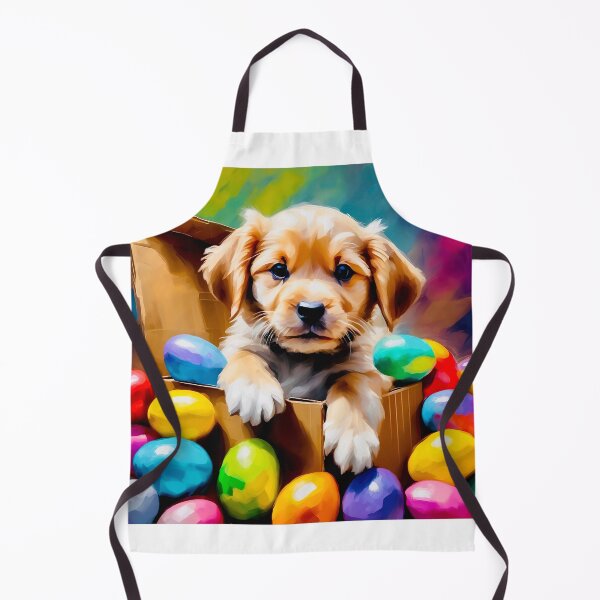 Item preview, Cute puppy with Easter eggs designed and sold by Island Art Studios.